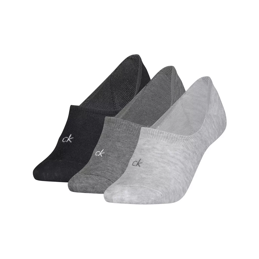Füßlinge CALVIN KLEIN "CK WOMEN FOOTIE LC", Damen, Gr. 35-38, grau melange, Baumwollmischung, normal, Socken