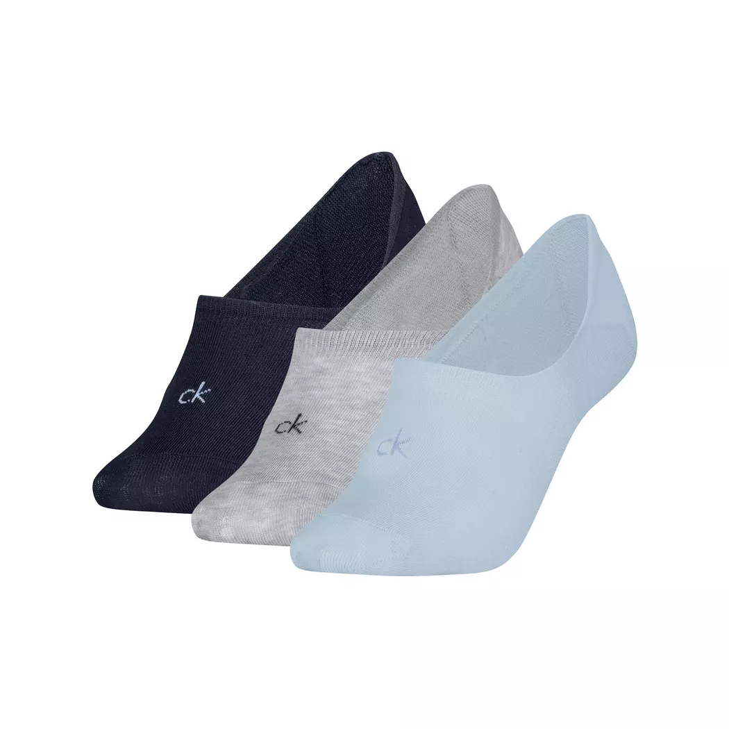 Füßlinge CALVIN KLEIN "CK WOMEN FOOTIE LC", Damen, Gr. 35-38, light blau, Baumwollmischung, normal, Socken 2