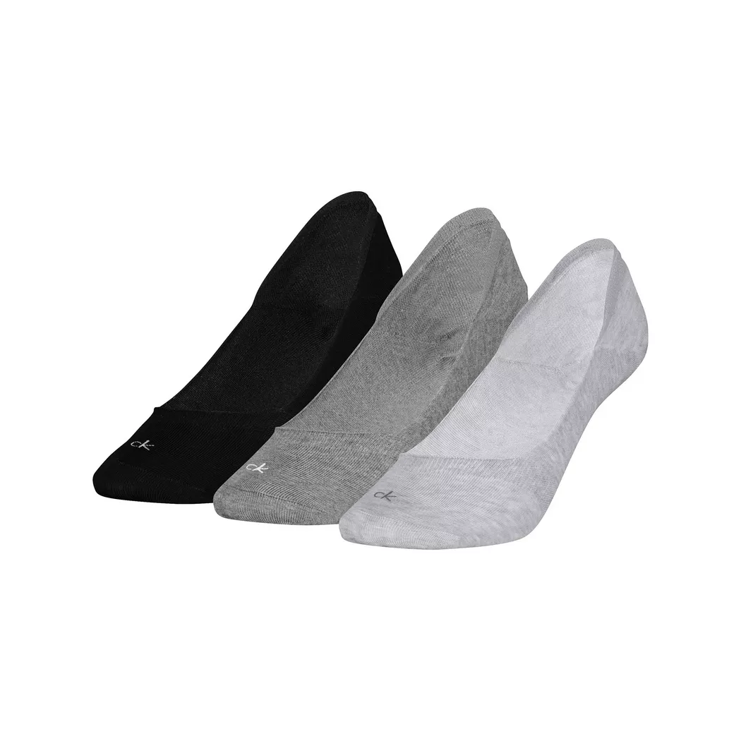 Füßlinge CALVIN KLEIN "CK WOMEN FOOTIE LC", Damen, Gr. 35-38, grau melange, Baumwollmischung, normal, Socken 2