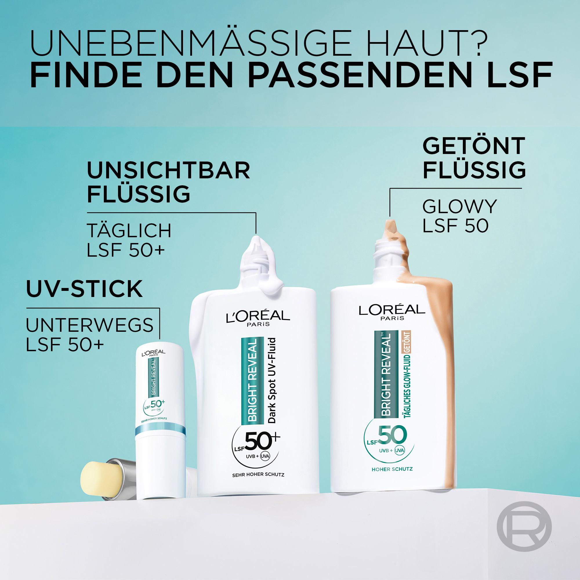 L'Oréal Paris  Bright Reveal Täglicher UV Stick LSF 50+ 