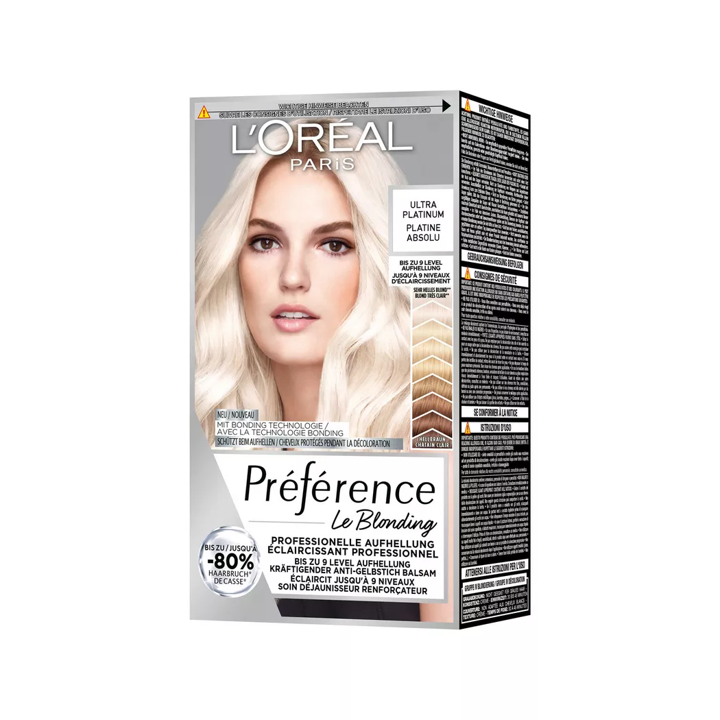 L'Oréal Paris - Le Blonding Aufheller, 1 Stück, L Ultra Platinum/Platine absolu