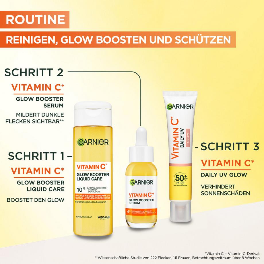 GARNIER  Vitamin C* Glow Booster Liquid Care 