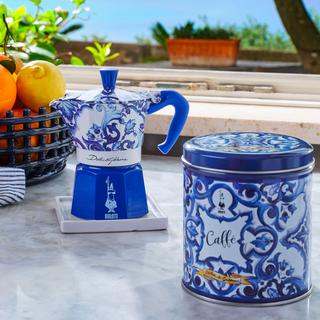 BIALETTI Kaffeebereiter-Set Moka 3T D&G Blue Mediterraneo 
