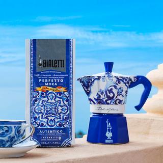 BIALETTI Kaffeebereiter-Set Moka 3T D&G Blue Mediterraneo 