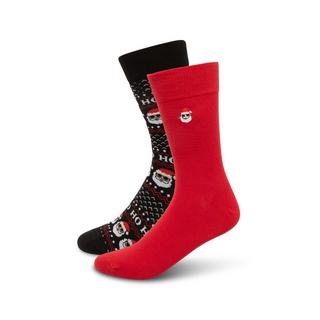 Manor Man Duopack Wadenlange Socken Weihnachtsmotiv  