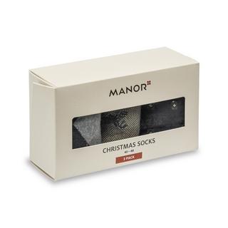 Manor Man Chaussettes hauteur mollet 5er Pack Coffret Cadeau Xmas  