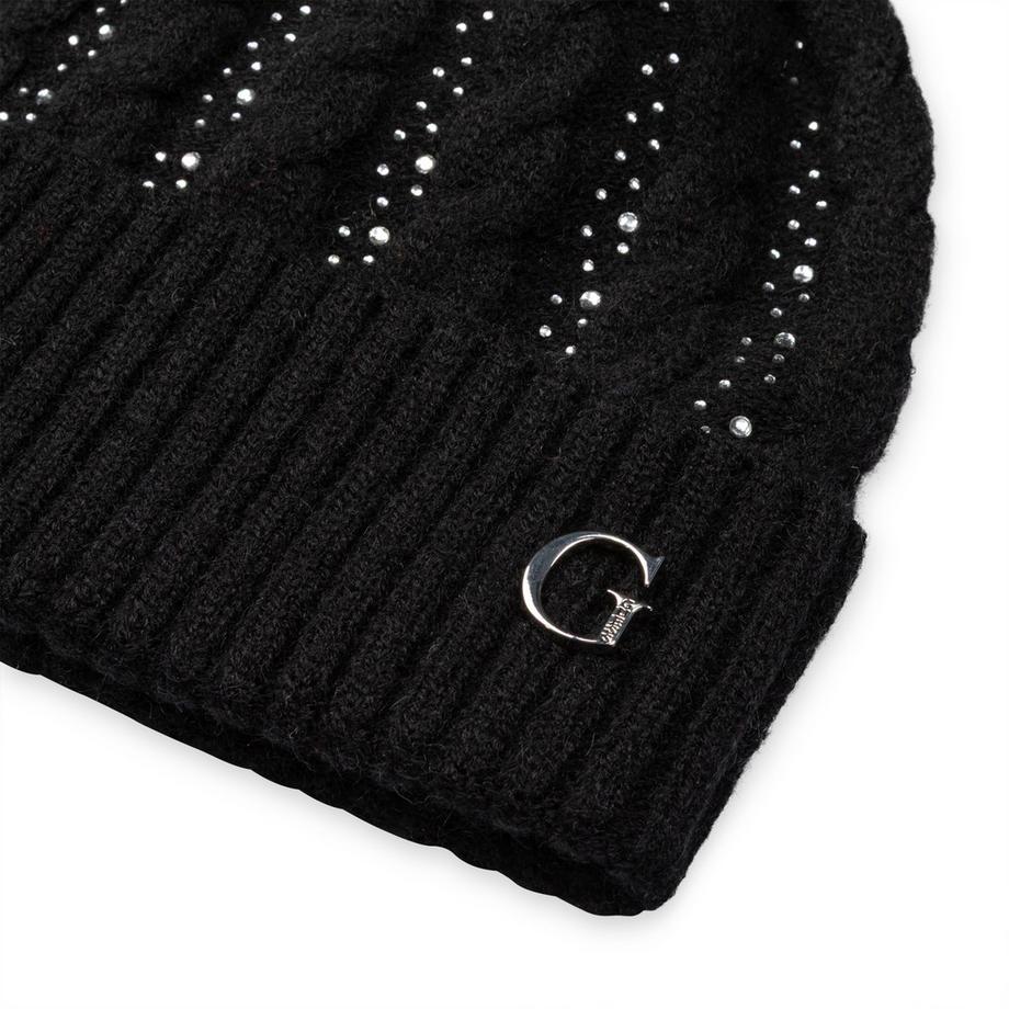 GUESS Berretto con pompon e strass  