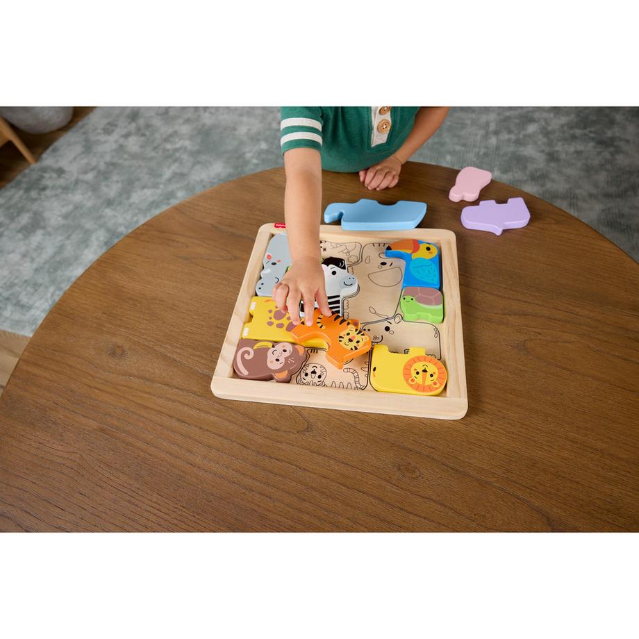 Fisher Price  Puzzle Animali in Legno 