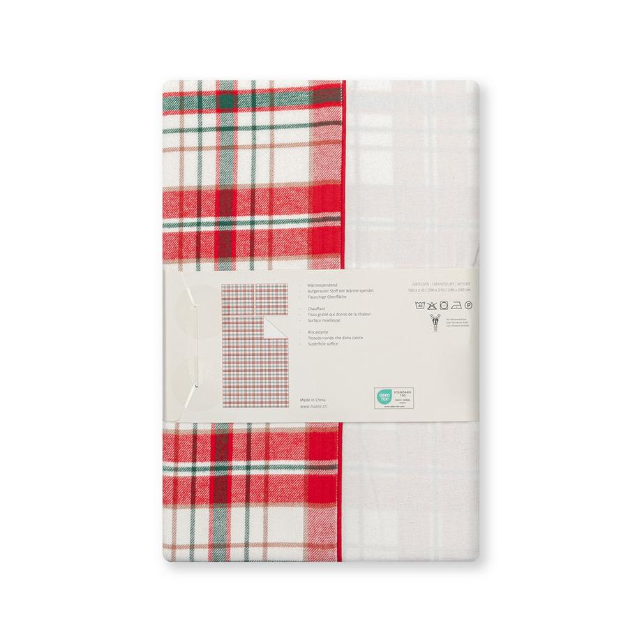 Manor Foresta Housse de couette en flanelle à carreaux  