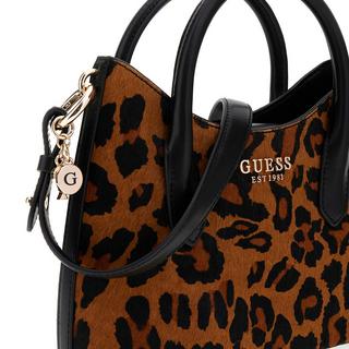 GUESS Domitilla Satchel Bag Leopard Print  