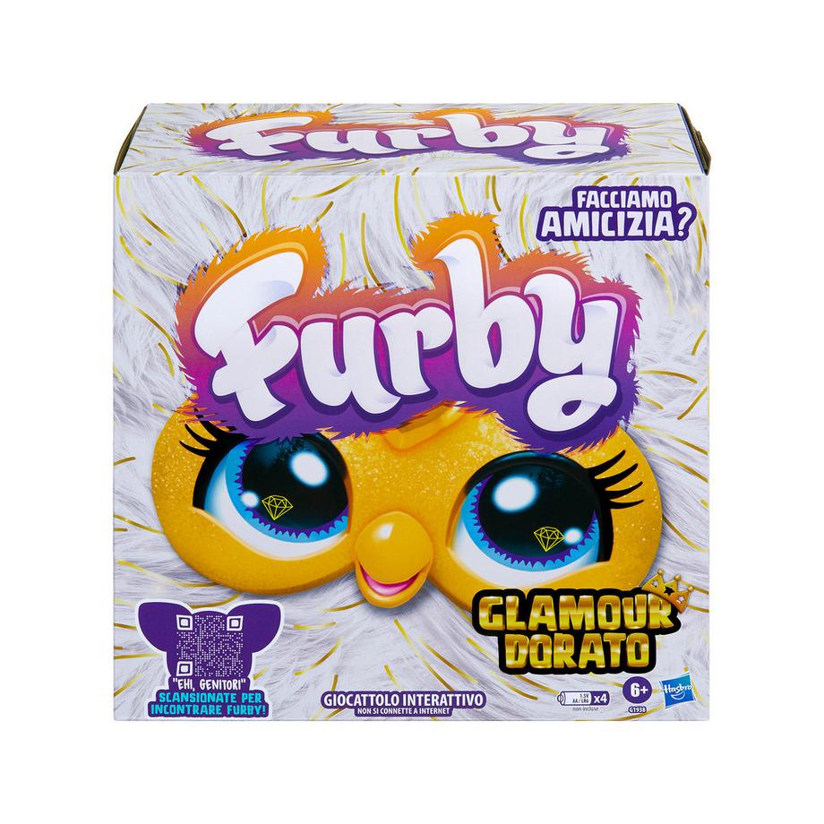 Furby  Furby Gold Glam, giocattolo interattivo, italiano 