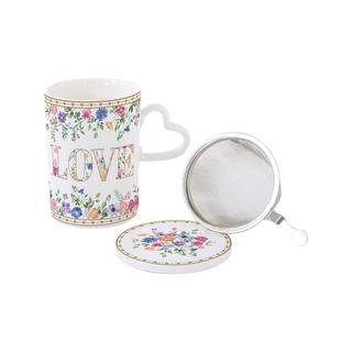 Easy Life Teetasse mit Deckel und Sieb Mon Amour 