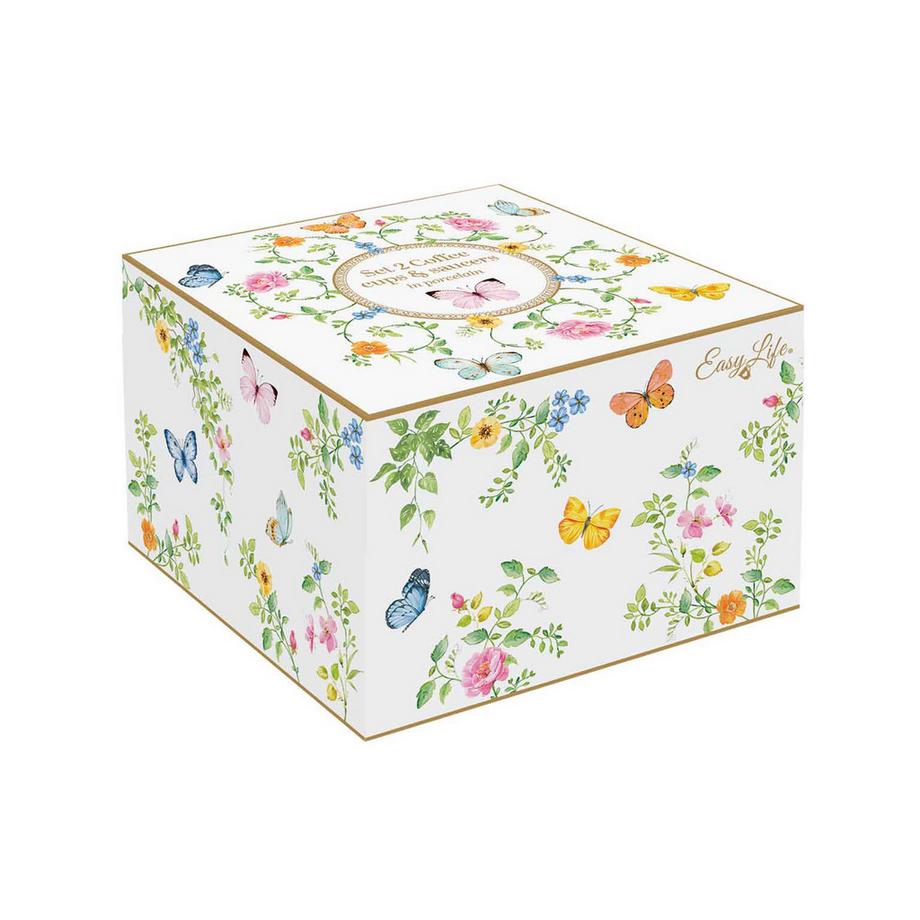 Easy Life Service de tasses Dancing Butterflies 