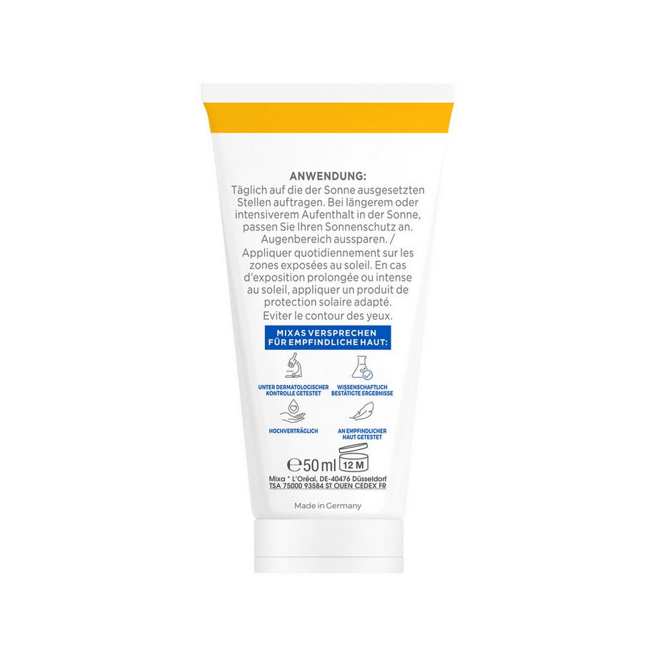 Mixa  Niacinamide Bright FPS 50 Crème de prévention des taches pigmentaires pour peaux sèches 