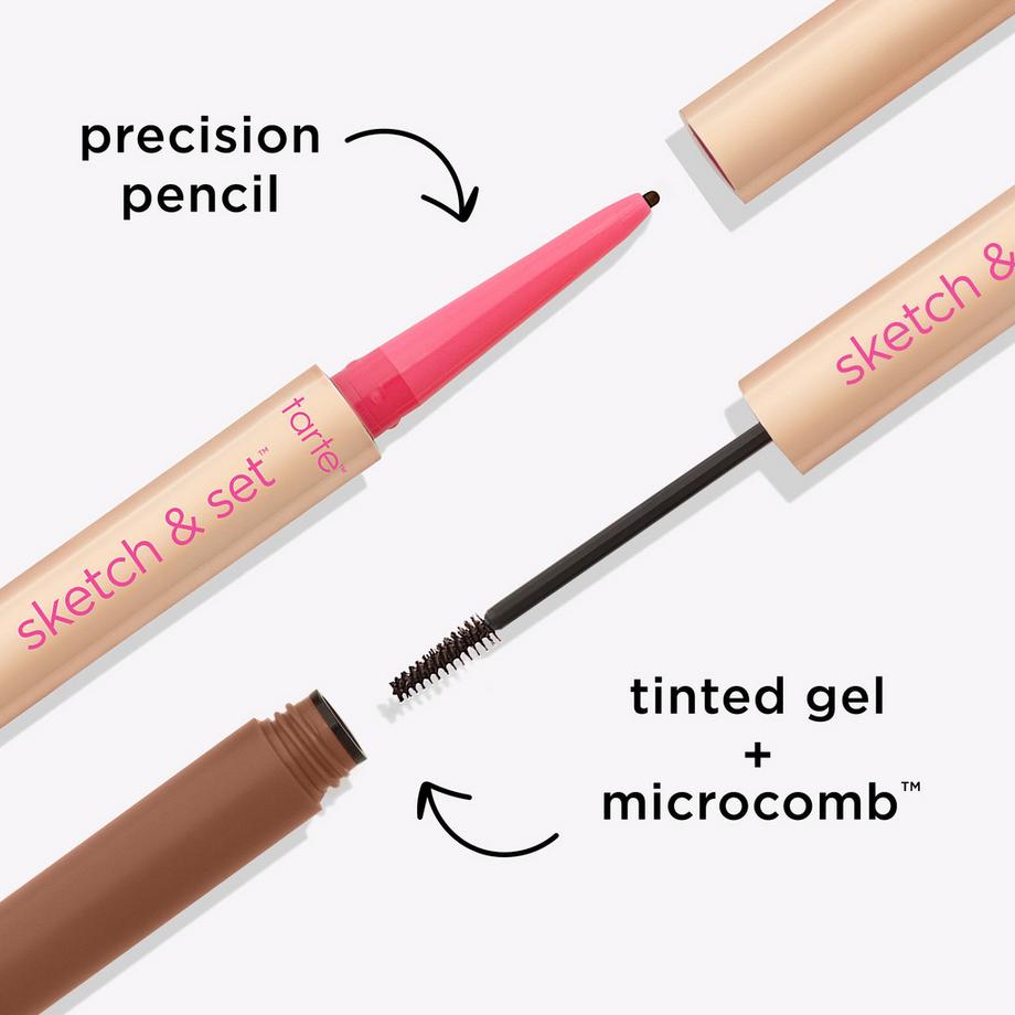 tarte  Sketch and set - Crayon à sourcil et gel tinté 