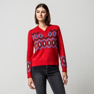 Manor Woman Pull à motifs col en V  