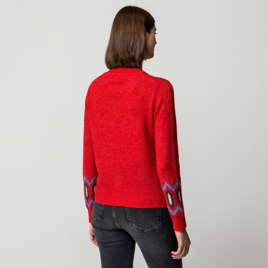 Manor Woman Gemusterter V-Ausschnitt Pullover  