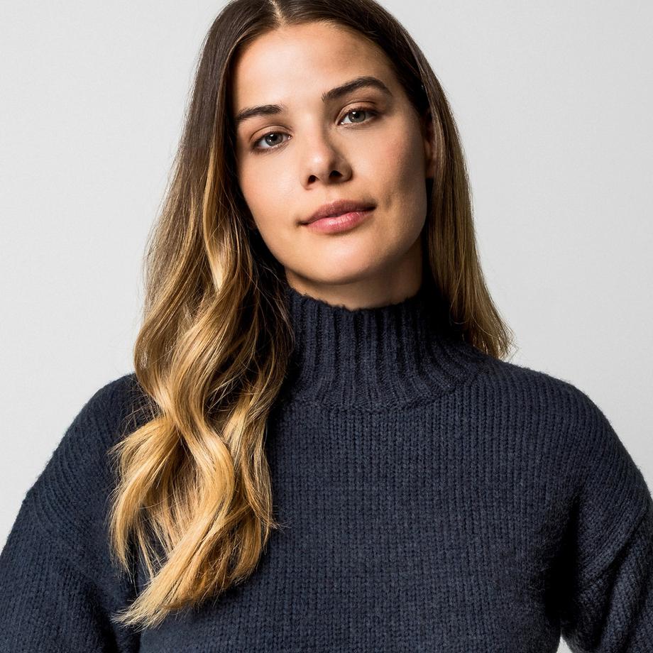 Manor Woman Pullover Motif Tricot Col Montant  