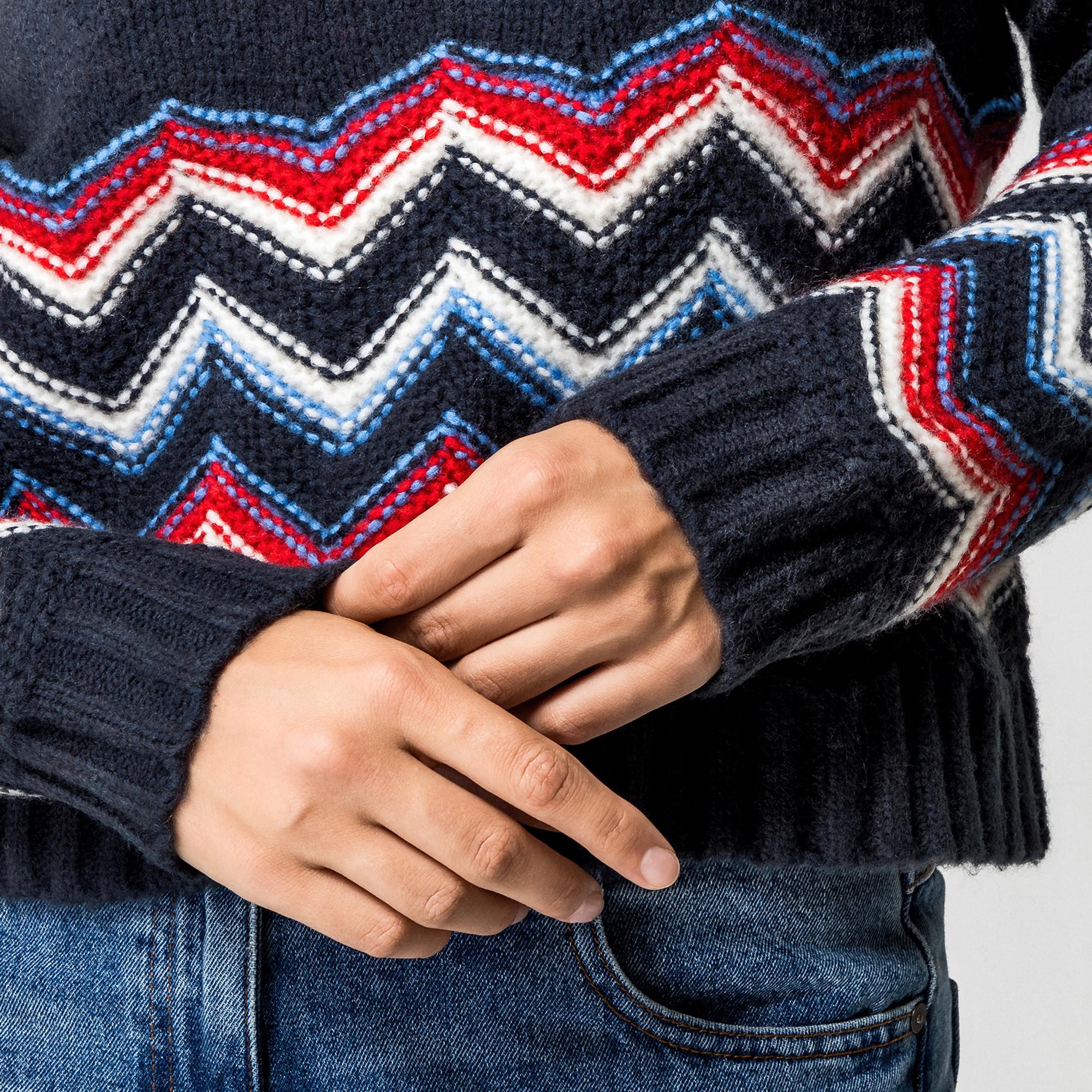 Manor Woman Pullover con motivo a maglia  