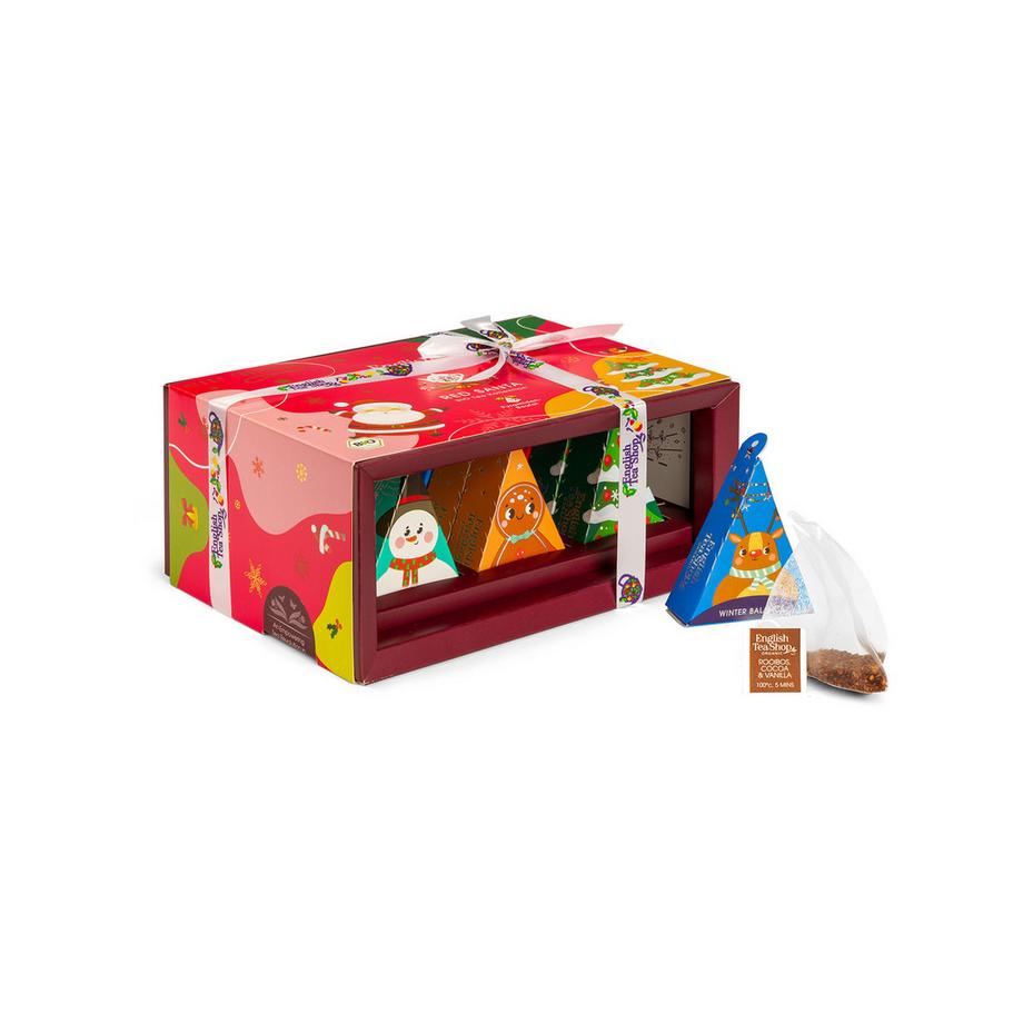 English Tea Shop  Coffret cadeau avec ruban « Red Santa Christmas » – Bio 