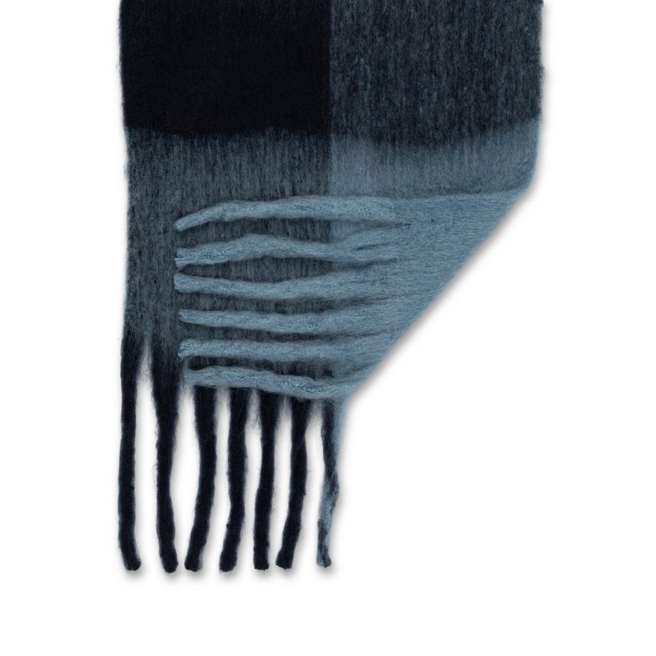 Manor Woman Sciarpa a quadri con frange ritorte  