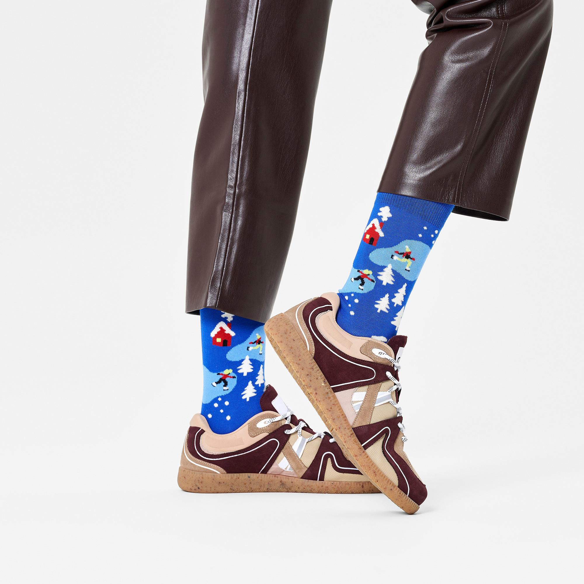 Happy Socks Chaussettes hauteur mollet Winter Night  