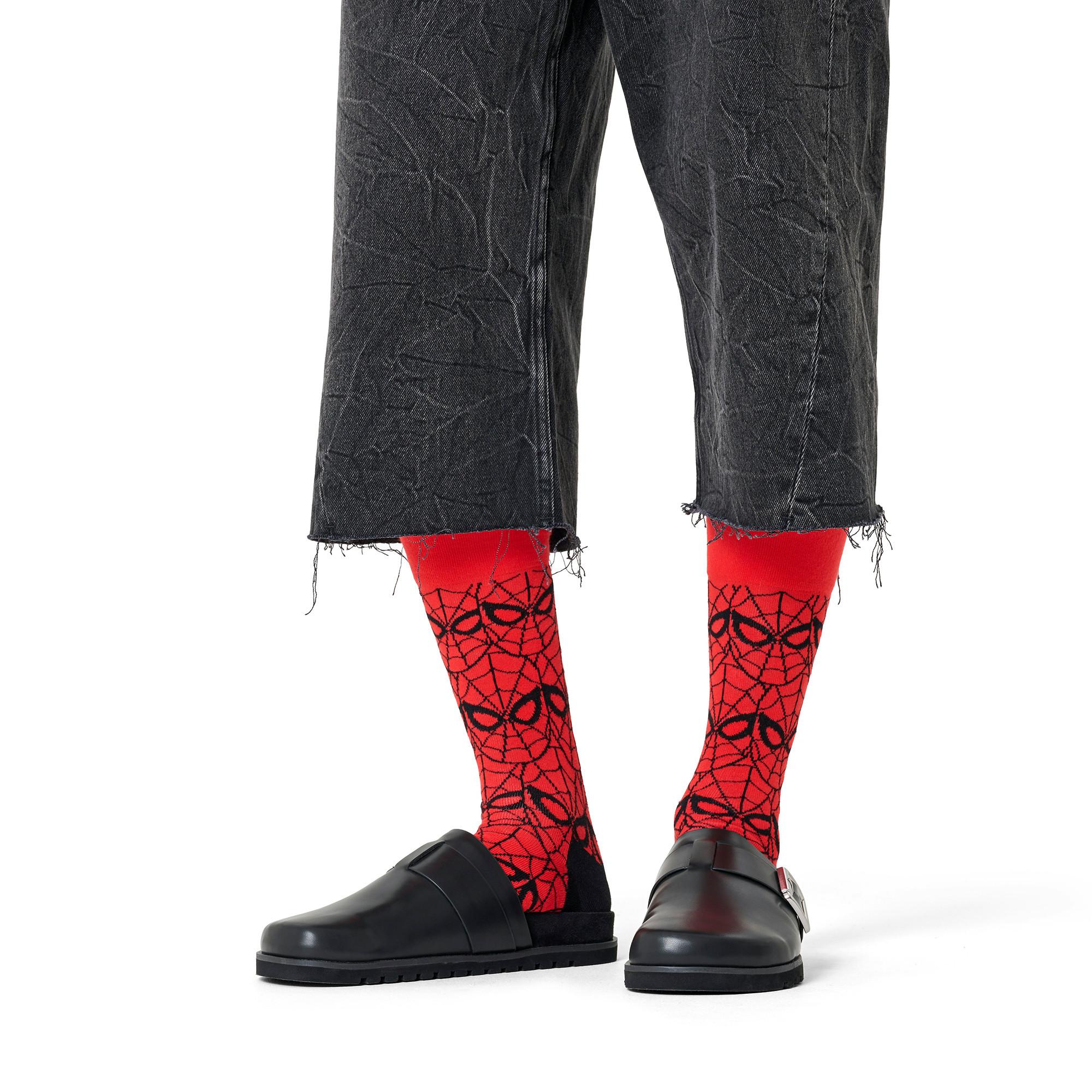 Happy Socks Spider-Man Wadenlange Socken  