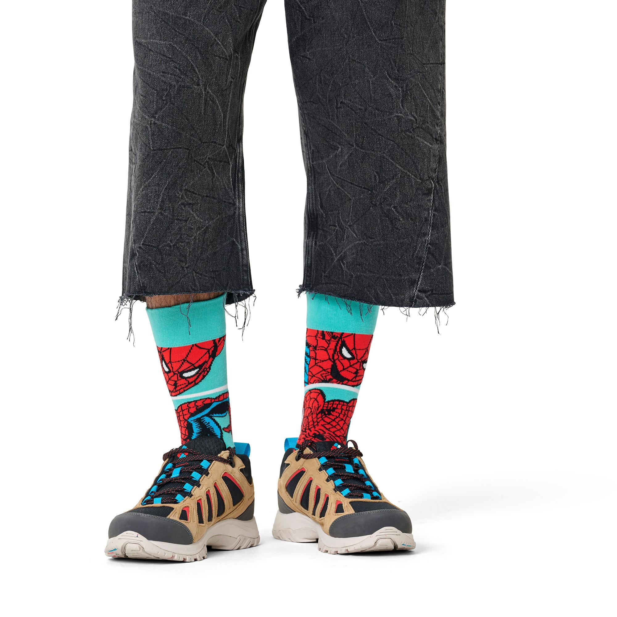 Happy Socks Marvel Web-Slinger Chaussettes Hauteur Mollet  