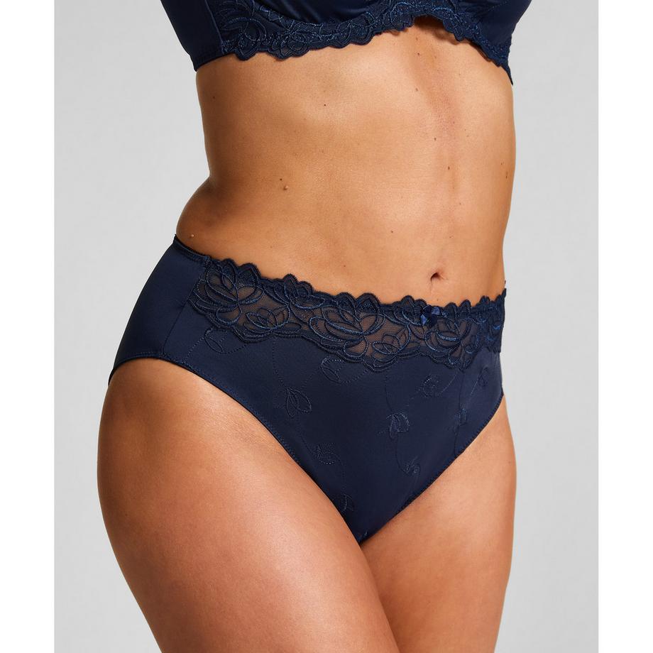 Hunkemöller Slip Taille Haute avec Broderie Florale  