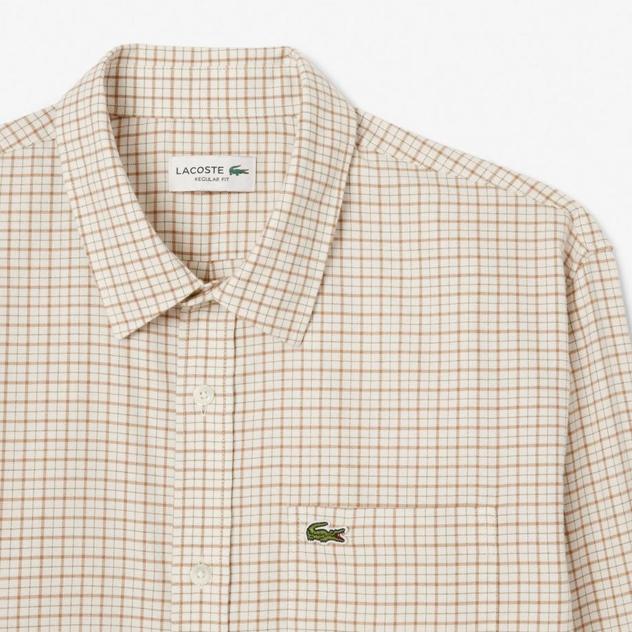 LACOSTE Regular Fit Langarm Kariertes Hemd  