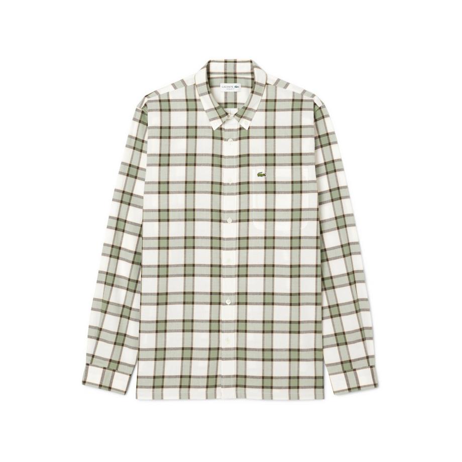 LACOSTE Camicia Quadri Flanella Regular Fit  