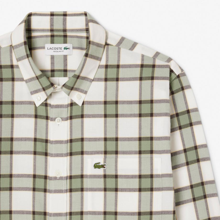 LACOSTE Camicia Quadri Flanella Regular Fit  