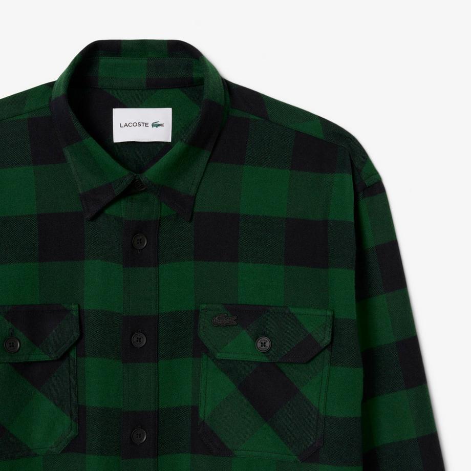 LACOSTE Kariertes Flanell Overshirt  
