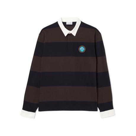 LACOSTE Langarm gestreiftes Poloshirt  