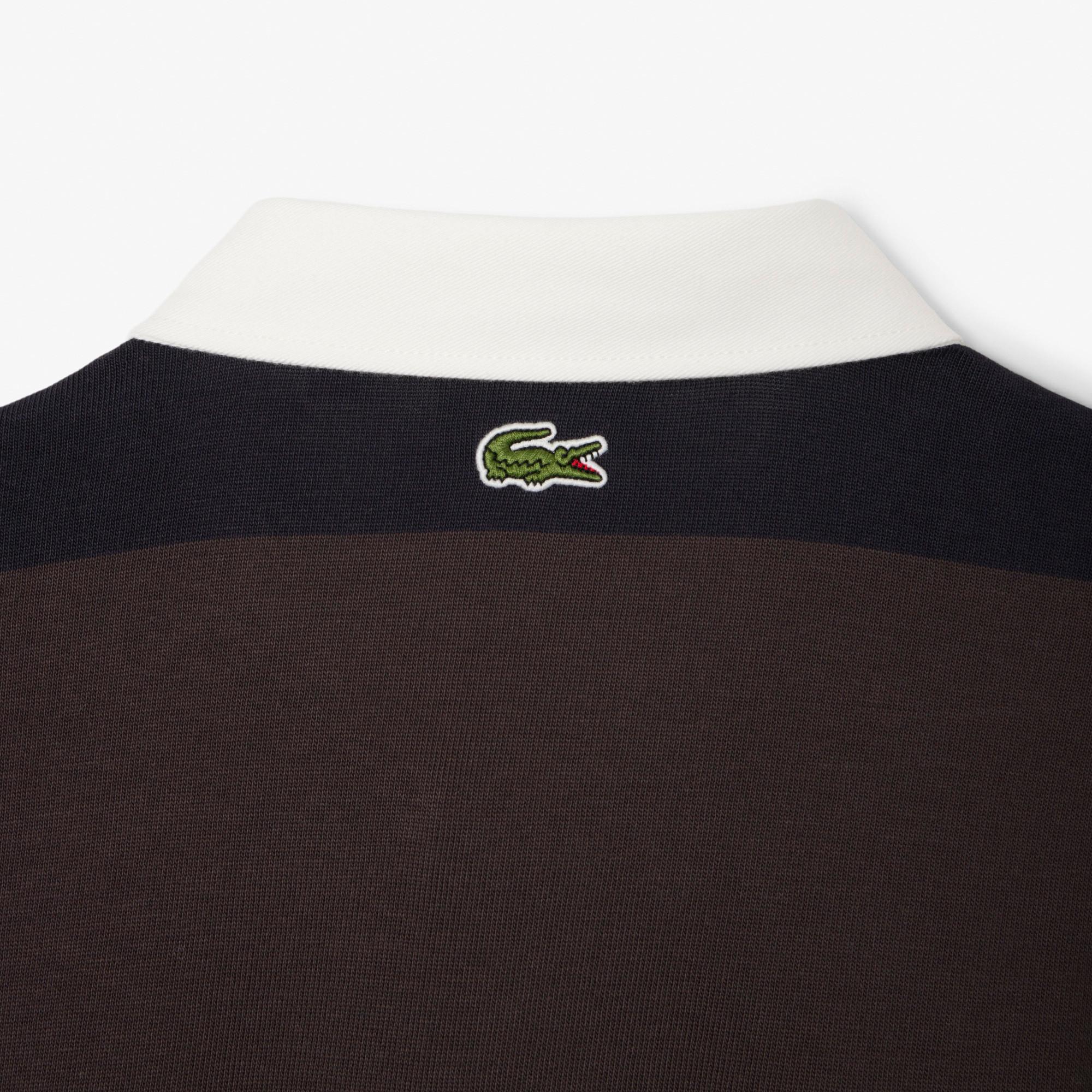 LACOSTE Langarm gestreiftes Poloshirt  