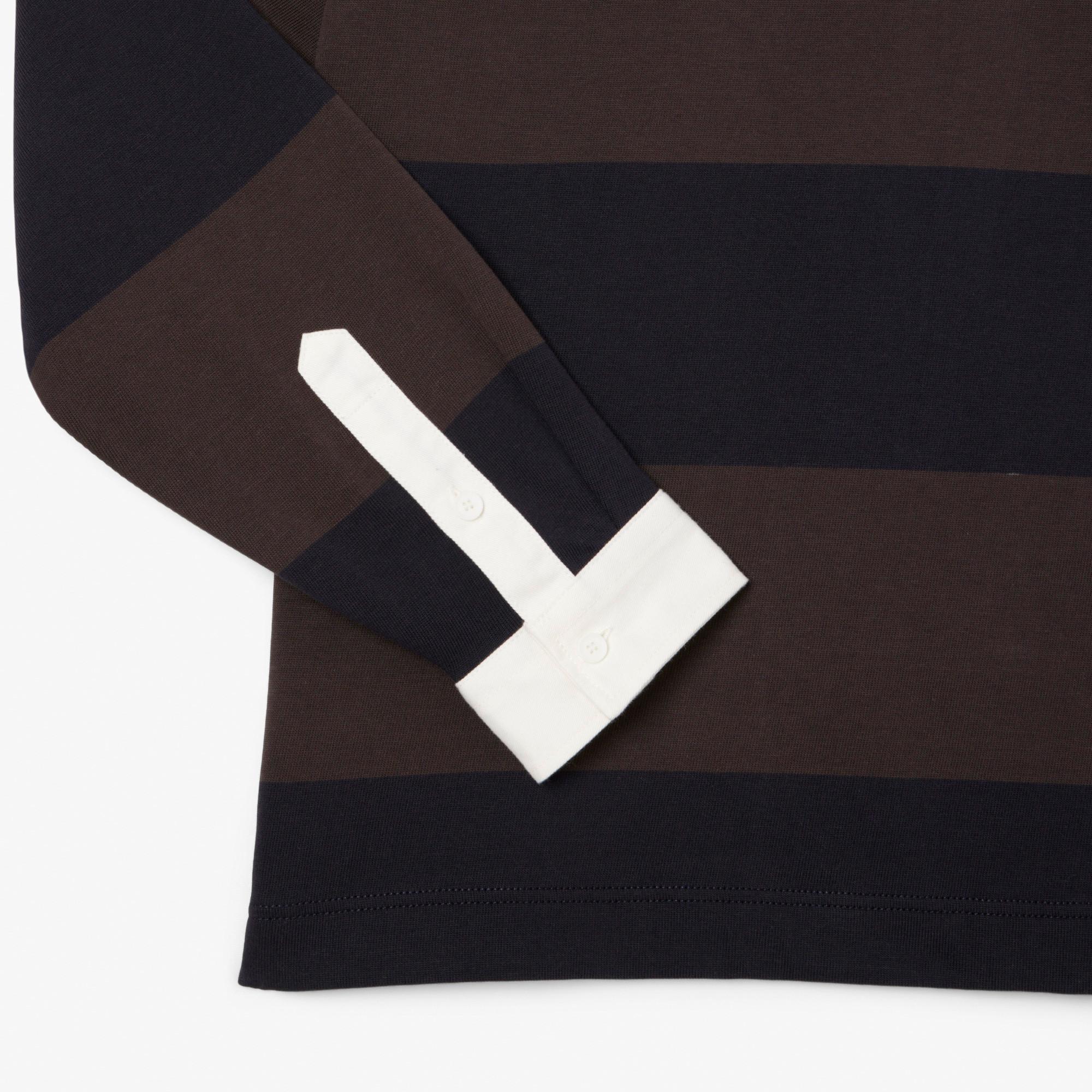 LACOSTE Langarm gestreiftes Poloshirt  