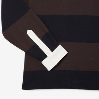 LACOSTE Langarm gestreiftes Poloshirt  
