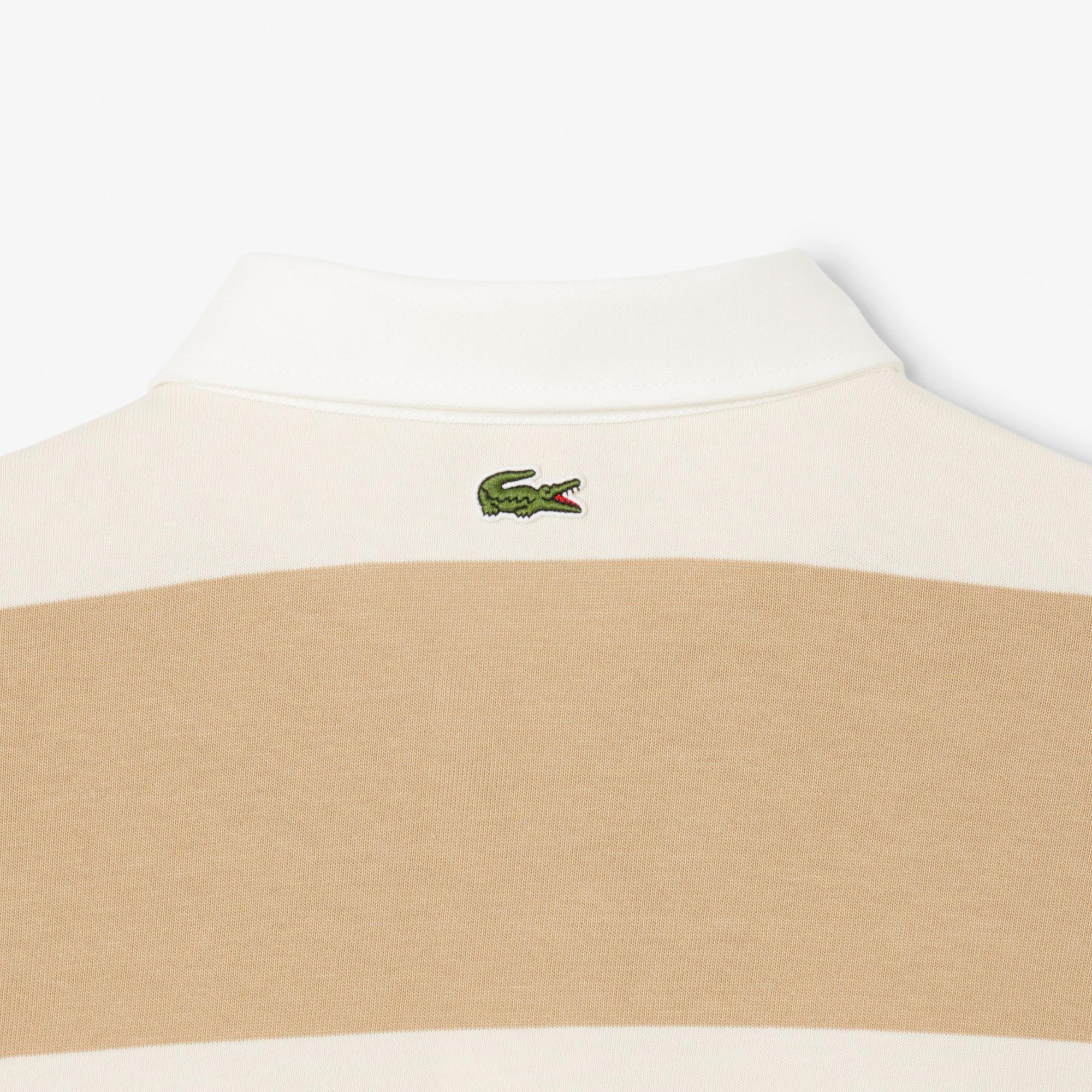 LACOSTE Langarm gestreiftes Poloshirt  