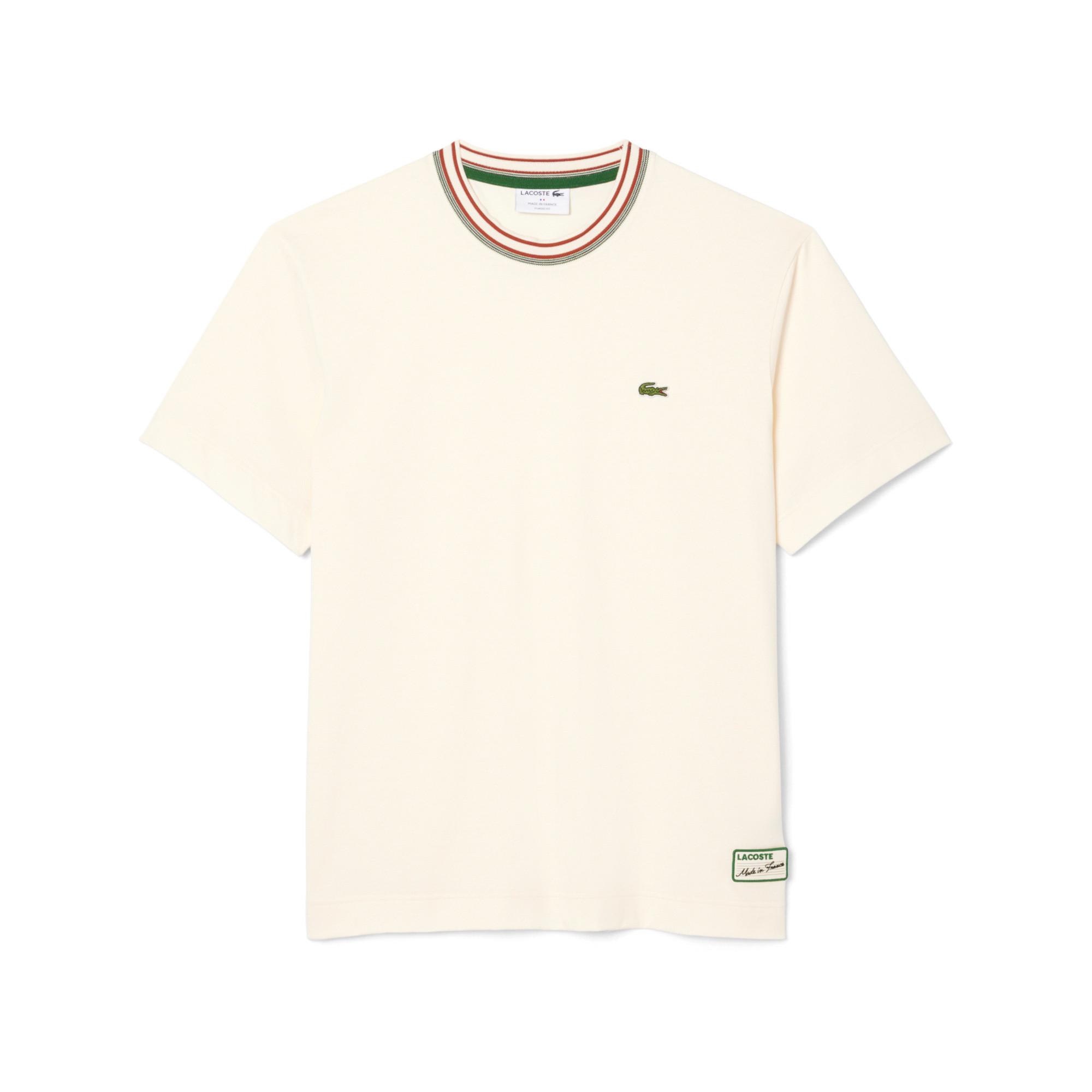 LACOSTE T-Shirt mit gestreiftem Kragen  