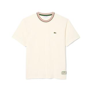 LACOSTE T-Shirt mit gestreiftem Kragen  
