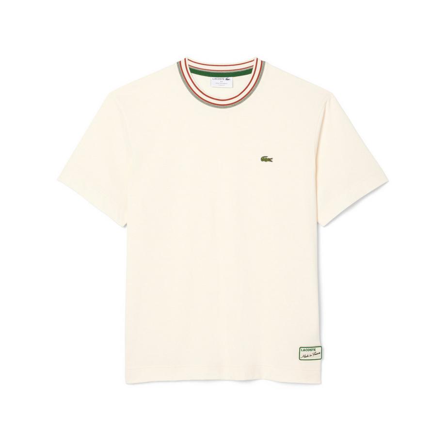 LACOSTE T-Shirt mit gestreiftem Kragen  