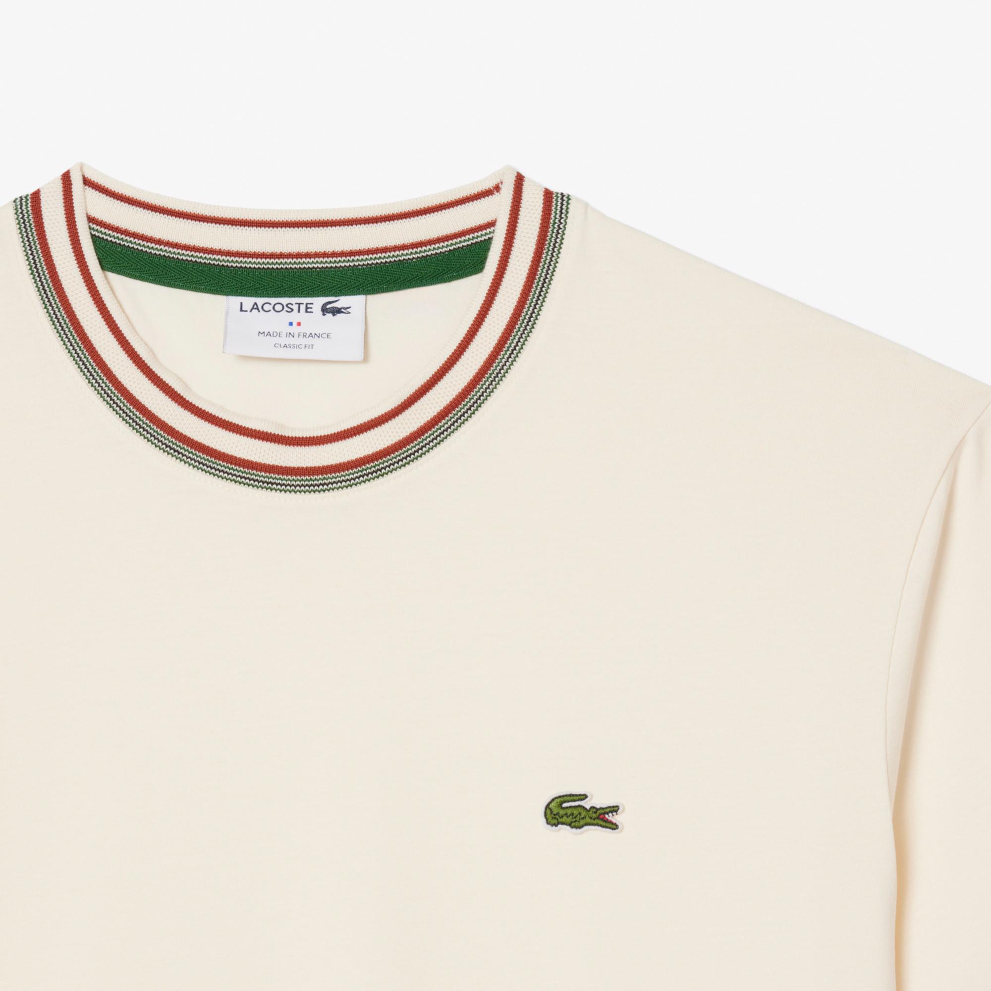 LACOSTE T-Shirt mit gestreiftem Kragen  