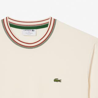 LACOSTE T-Shirt mit gestreiftem Kragen  