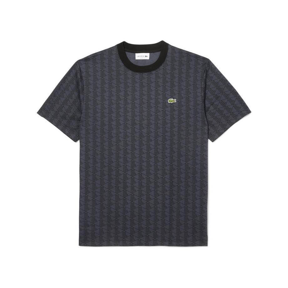 LACOSTE T-Shirt Motif Géométrique Coupe Décontractée  