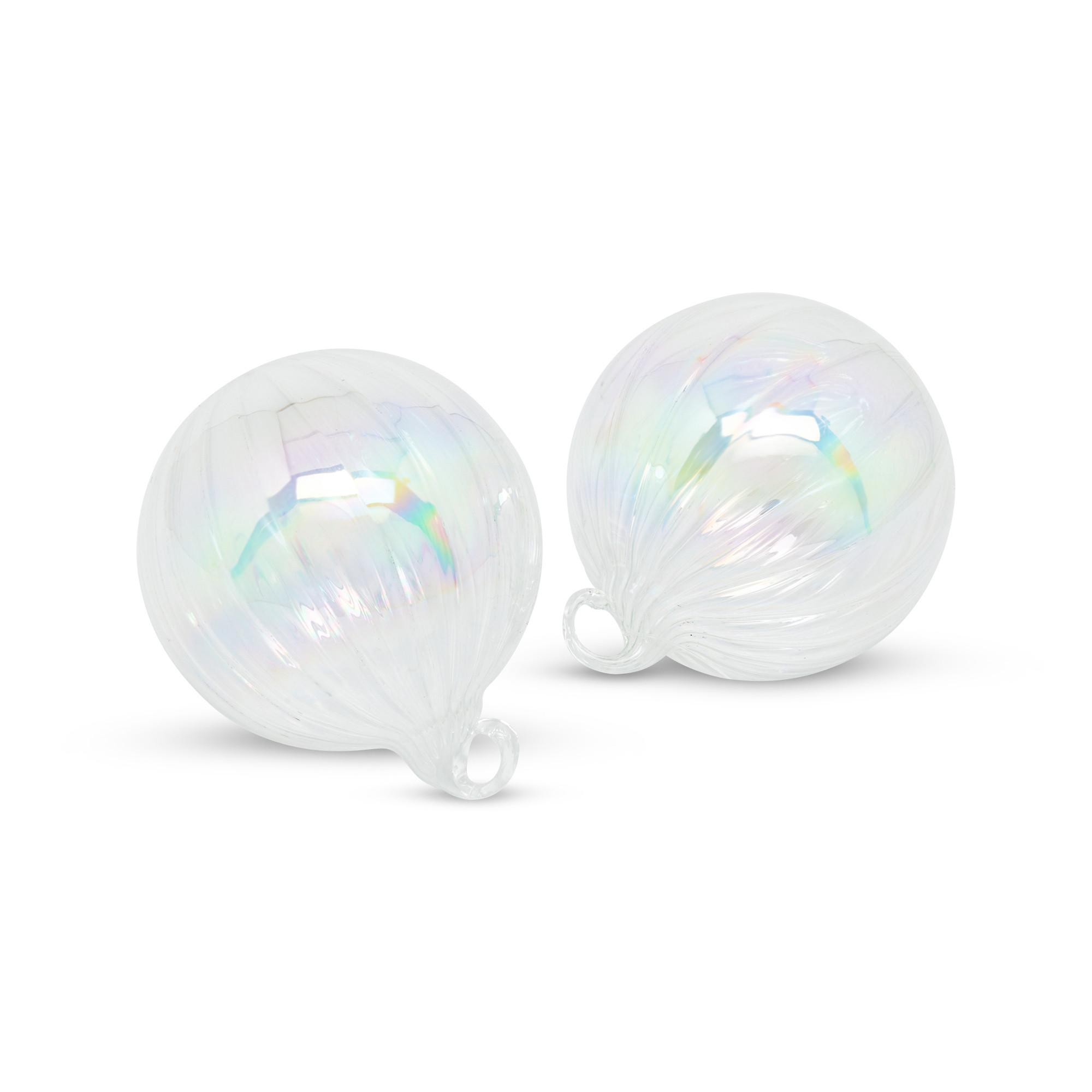 Manor Kit de décorations d'arbres de Noël Glas Rillenkugel Box à 6 Stück  Ø 8 cm 