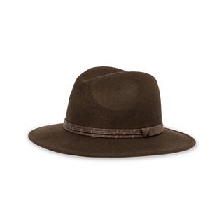 Manor Man Chapeau en feutre avec bande en cuir  