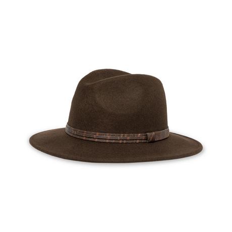 Manor Man Chapeau en feutre avec bande en cuir  