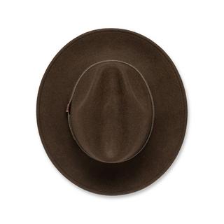 Manor Man Chapeau en feutre avec bande en cuir  