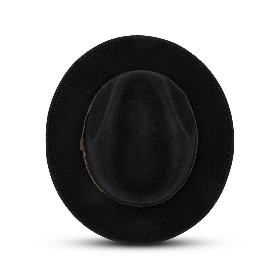 Manor Man Fedora Hut mit Wildlederband  