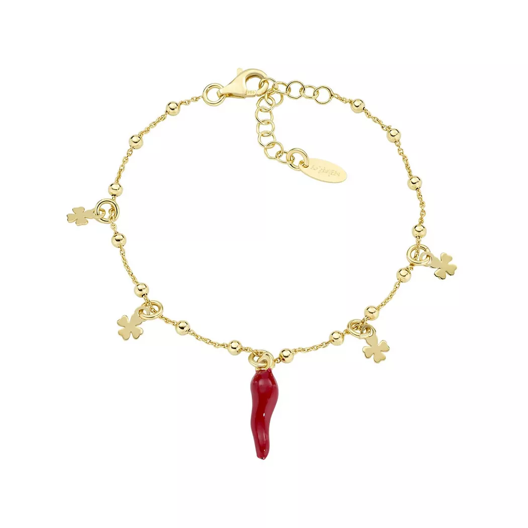 Amen - Armband, Lucky Horns, 16+3CM, Goldfarben